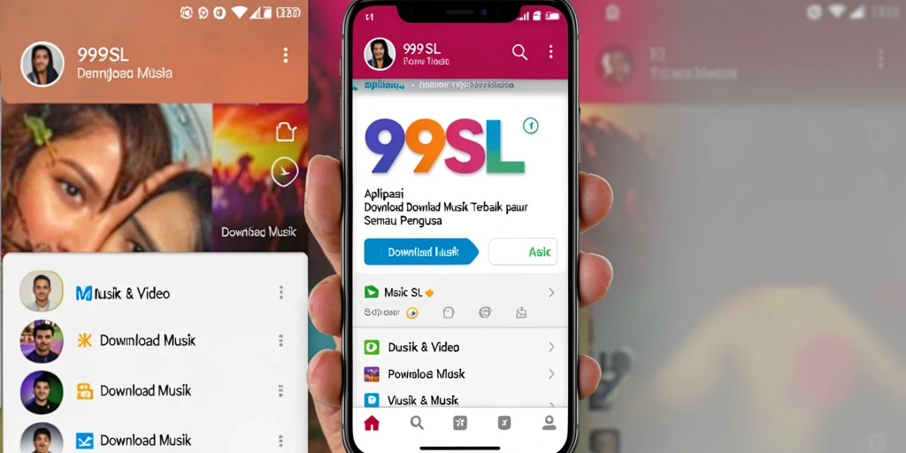 Antarmuka utama 99SL untuk Download Musik yang mudah digunakan.