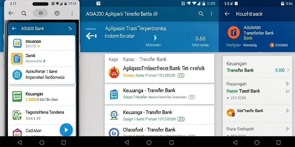 Tampilan antarmuka aplikasi ASIA200 yang mudah digunakan untuk transfer bank.