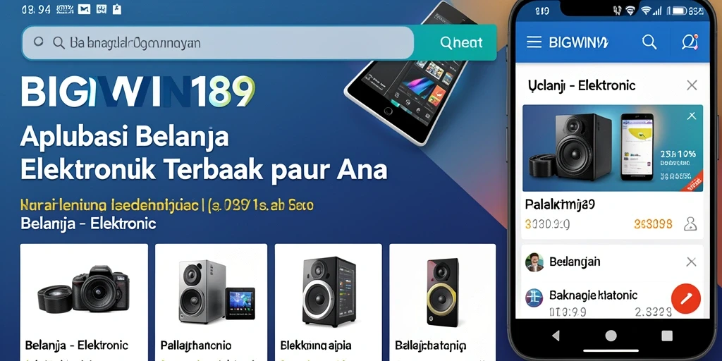 Antarmuka aplikasi BIGWIN189 menampilkan produk elektronik dengan jelas dan informatif.