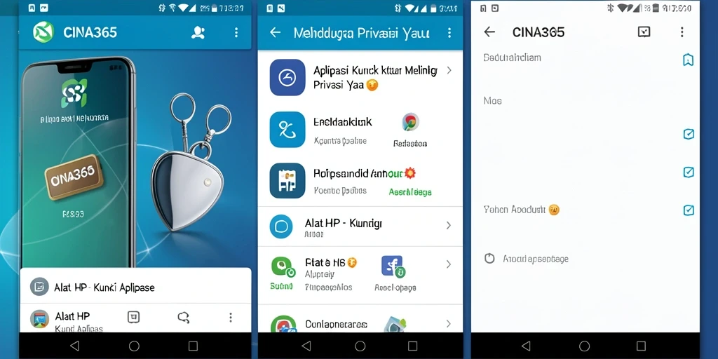 Tampilan antarmuka CINA365 yang user-friendly untuk melindungi aplikasi.