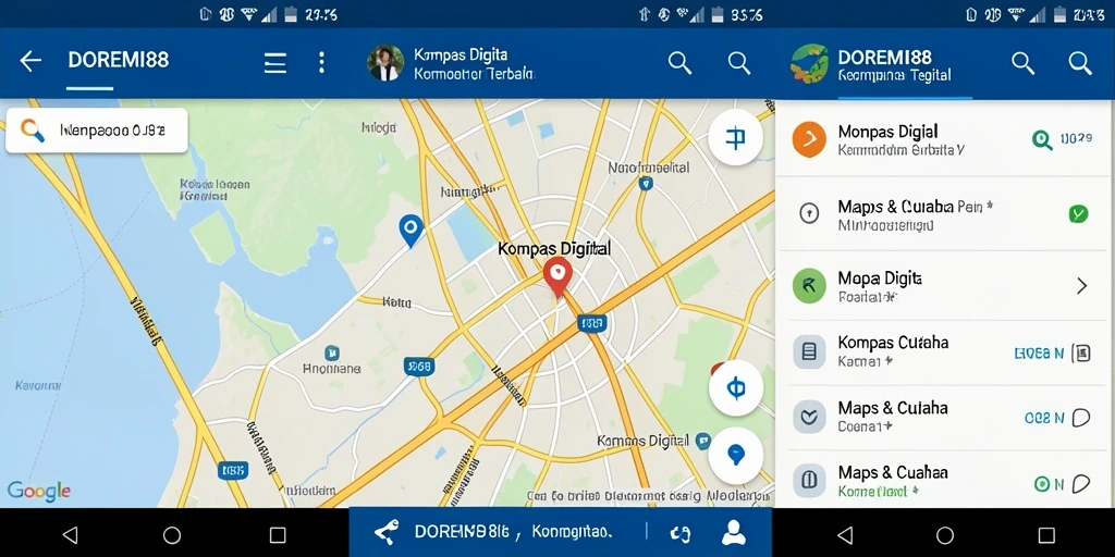 Antarmuka DOREMI88 menampilkan fungsi Kompas Digital yang jelas dan fungsional.