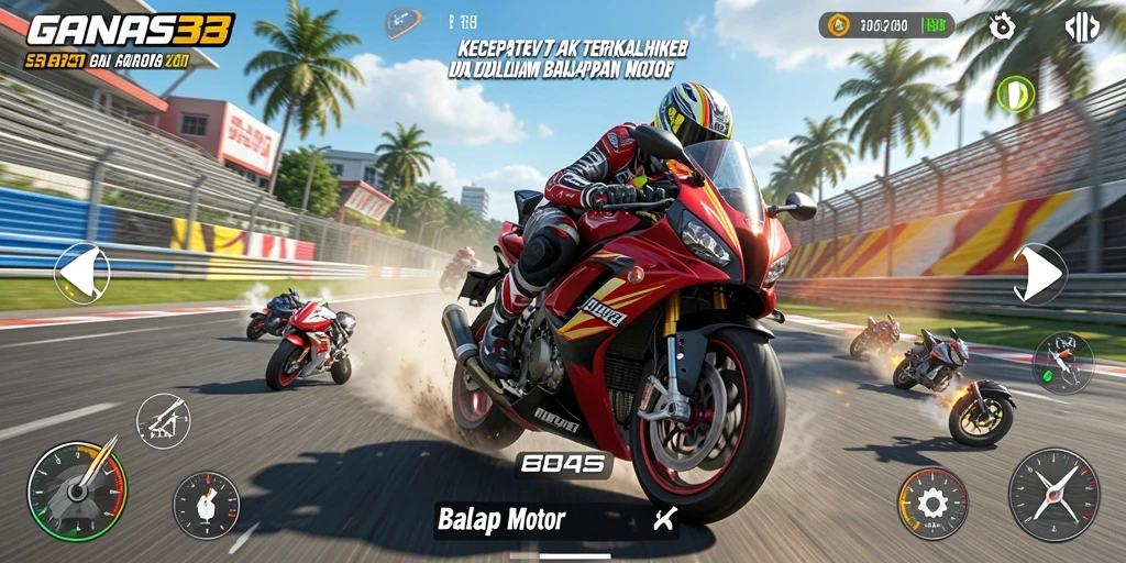 Tampilan antarmuka balap motor yang menakjubkan di GANAS33.