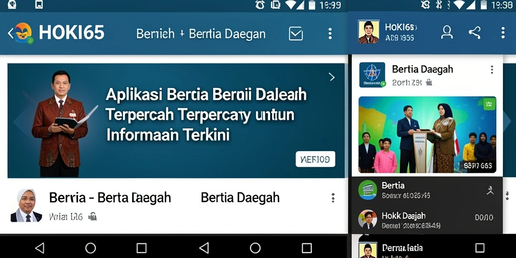 Tampilan antarmuka HOKI65 yang menampilkan beranda berita daerah.