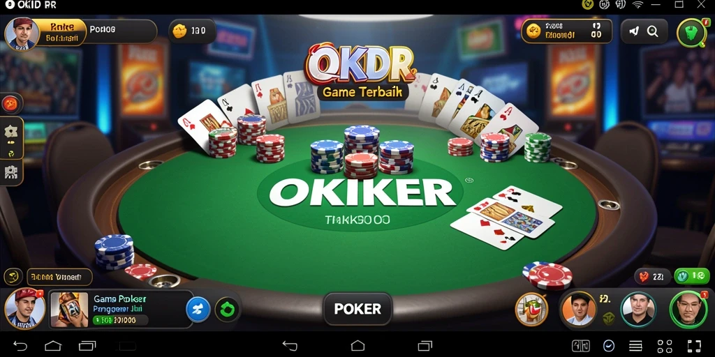 Tampilan antarmuka game Poker yang menarik dan interaktif.