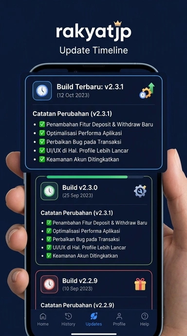 Riwayat Versi Aplikasi rakyatjp untuk Pengguna Android
